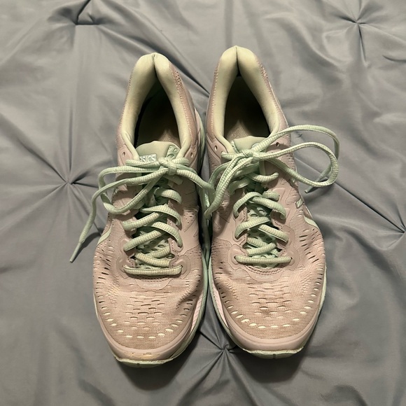 ASICS Gel Kayano teal green running shoes good used condition with box included - Picture 4 of 8